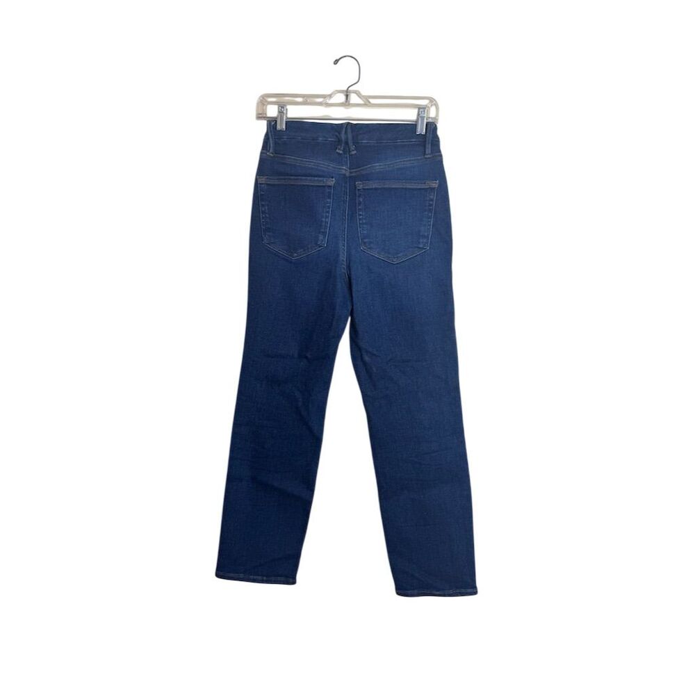 Good American Women's High-Rise Straight Leg Jeans Blue Size M 6-12 - Picture 2 of 4